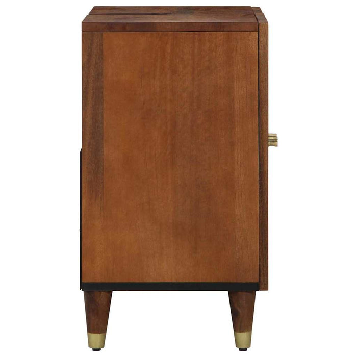 Dulap pentru chiuvetă de baie cu ușă maro miere 62 x 33 x 58 cm - WALTI WALTI