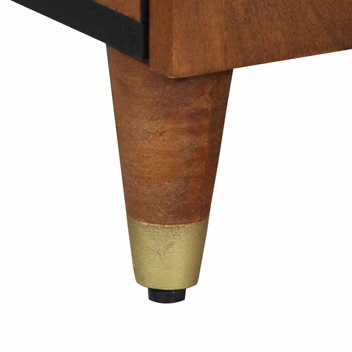 Bufet cu raft cu ușă Maro 40 x 33 x 75 cm Lemn de mango solid - WALTI WALTI