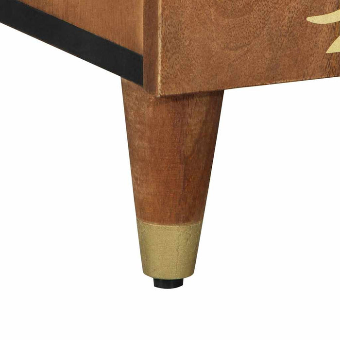 Bufet cu raft cu ușă Maro 90 x 33 x 75 cm Lemn de mango solid - WALTI WALTI