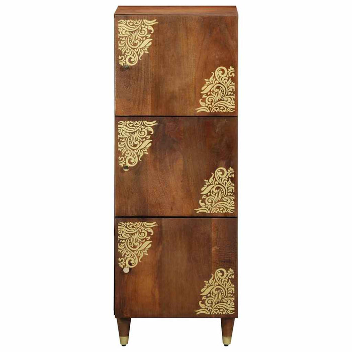 Bufet cu raft cu ușă Maro 40 x 33 x 110 cm Lemn de mango solid - WALTI WALTI