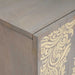 Cabinet TV cu raft Gri 105 x 33 x 46 cm Lemn de mango solid - WALTI WALTI