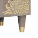 Cabinet TV cu raft Gri 105 x 33 x 46 cm Lemn de mango solid - WALTI WALTI