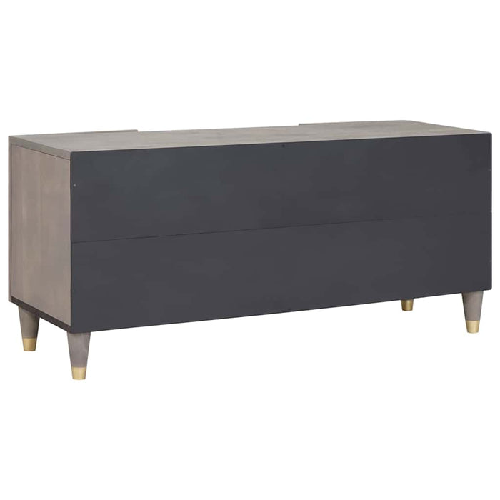 Cabinet TV cu raft Gri 105 x 33 x 46 cm Lemn de mango solid - WALTI WALTI