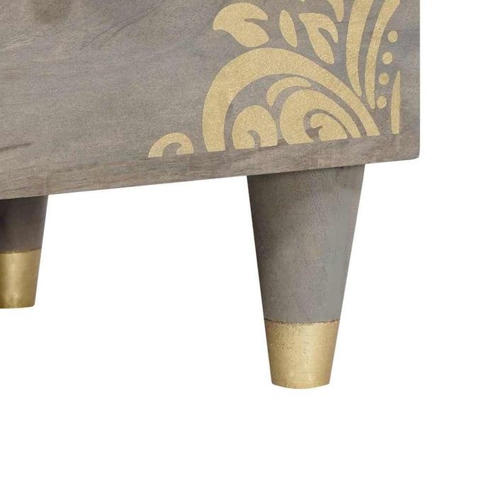 Cabinet TV cu sertar Gri 70 x 33 x 46 cm Lemn de mango solid - WALTI WALTI