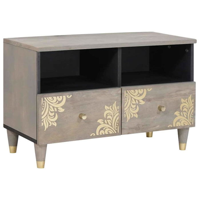 Cabinet TV cu sertar Gri 70 x 33 x 46 cm Lemn de mango solid - WALTI WALTI