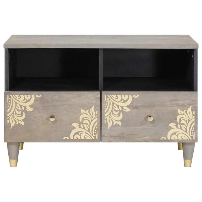 Cabinet TV cu sertar Gri 70 x 33 x 46 cm Lemn de mango solid - WALTI WALTI