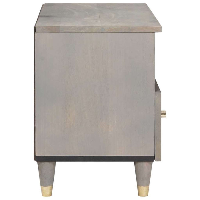 Cabinet TV cu sertar Gri 70 x 33 x 46 cm Lemn de mango solid - WALTI WALTI