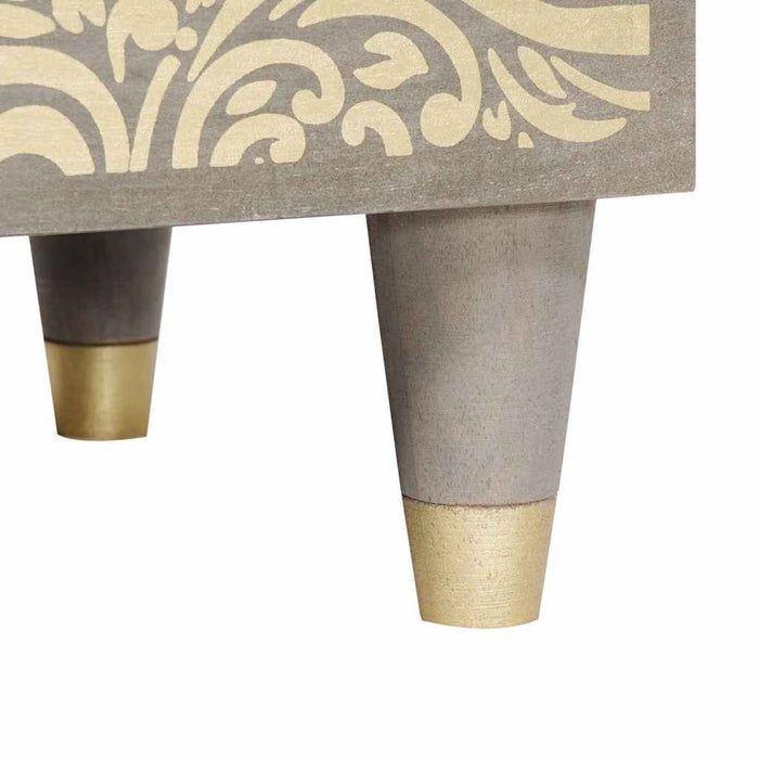 Noptieră cu ușă Gri 50 x 33 x 60 cm Lemn de mango solid - WALTI WALTI