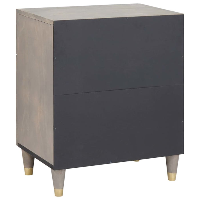 Noptieră cu ușă Gri 50 x 33 x 60 cm Lemn de mango solid - WALTI WALTI