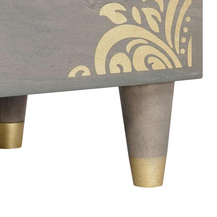 Dulap de noapte Gri 50 x 33 x 62 cm Lemn de mango solid - WALTI WALTI
