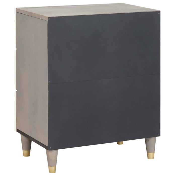 Dulap de noapte Gri 50 x 33 x 62 cm Lemn de mango solid - WALTI WALTI