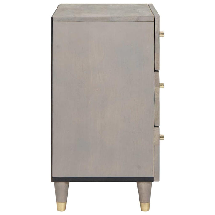 Dulap de noapte Gri 50 x 33 x 62 cm Lemn de mango solid - WALTI WALTI