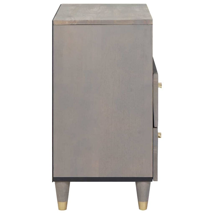 Dulap de noapte Gri 50 x 33 x 62 cm Lemn de mango solid - WALTI WALTI