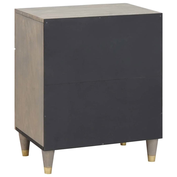 Noptieră cu ușă Gri 50 x 33 x 60 cm Lemn de mango solid - WALTI WALTI