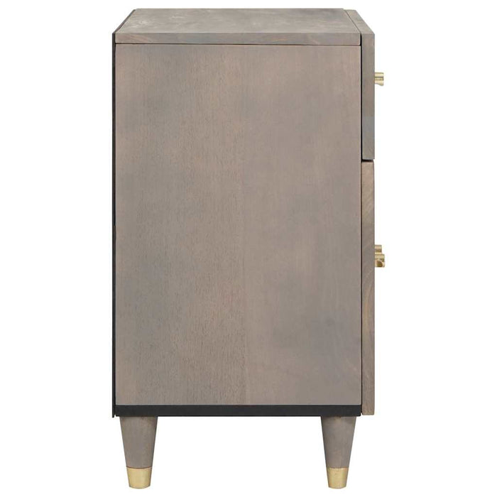 Noptieră cu ușă Gri 50 x 33 x 60 cm Lemn de mango solid - WALTI WALTI