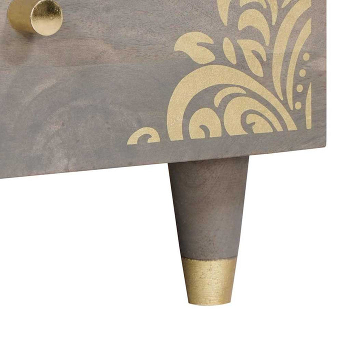 Masă de cafea cu sertar Gri 80 x 54 x 40 cm Lemn masiv de mango - WALTI WALTI