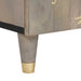 Cabinet TV cu sertar Gri 105 x 33 x 46 cm Lemn de mango solid - WALTI WALTI