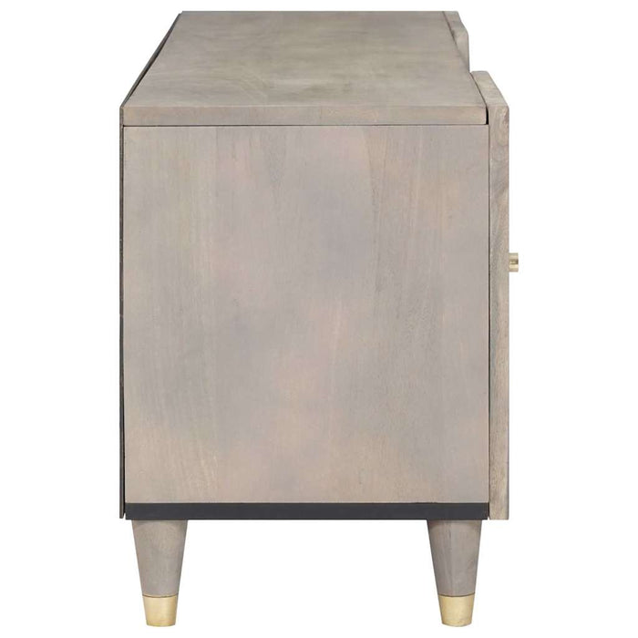 Cabinet TV cu sertar Gri 105 x 33 x 46 cm Lemn de mango solid - WALTI WALTI