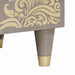 Cabinet TV cu raft Gri 80 x 33 x 46 cm Lemn de mango solid - WALTI WALTI