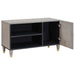 Cabinet TV cu raft Gri 80 x 33 x 46 cm Lemn de mango solid - WALTI WALTI