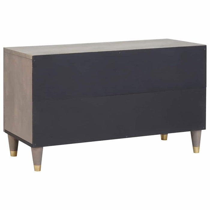 Cabinet TV cu raft Gri 80 x 33 x 46 cm Lemn de mango solid - WALTI WALTI