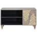 Cabinet TV cu raft Gri 80 x 33 x 46 cm Lemn de mango solid - WALTI WALTI