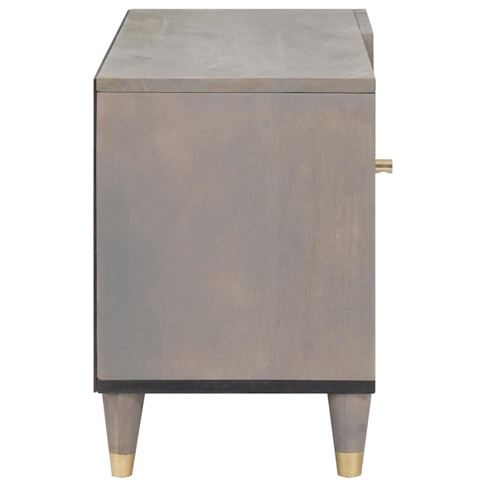 Cabinet TV cu raft Gri 80 x 33 x 46 cm Lemn de mango solid - WALTI WALTI