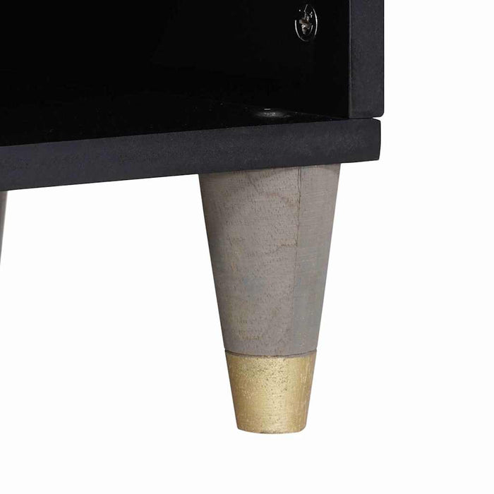 Cabinet TV cu sertar Gri 100 x 33 x 46 cm Lemn de mango solid - WALTI WALTI