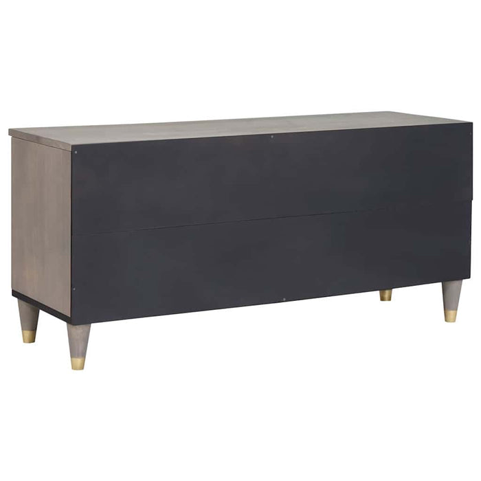 Cabinet TV cu sertar Gri 100 x 33 x 46 cm Lemn de mango solid - WALTI WALTI