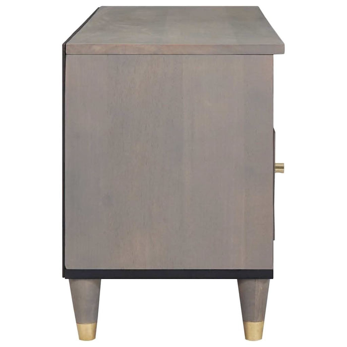 Cabinet TV cu sertar Gri 100 x 33 x 46 cm Lemn de mango solid - WALTI WALTI