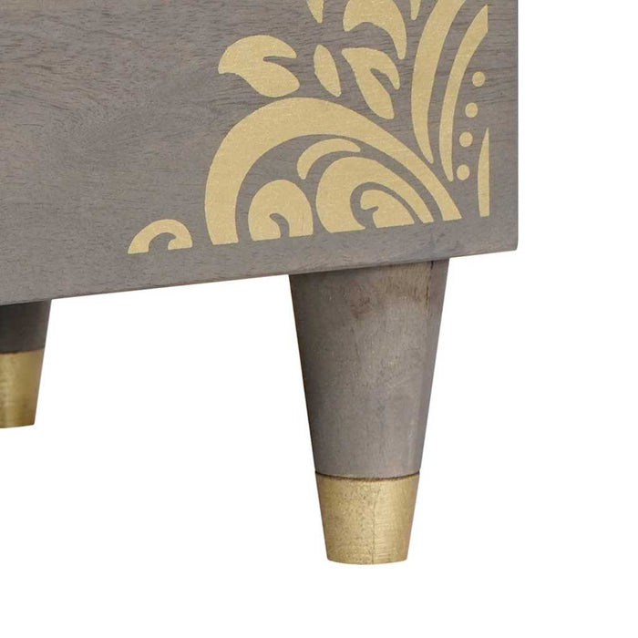 Cabinet TV cu sertar Gri 80 x 33 x 46 cm Lemn de mango solid - WALTI WALTI