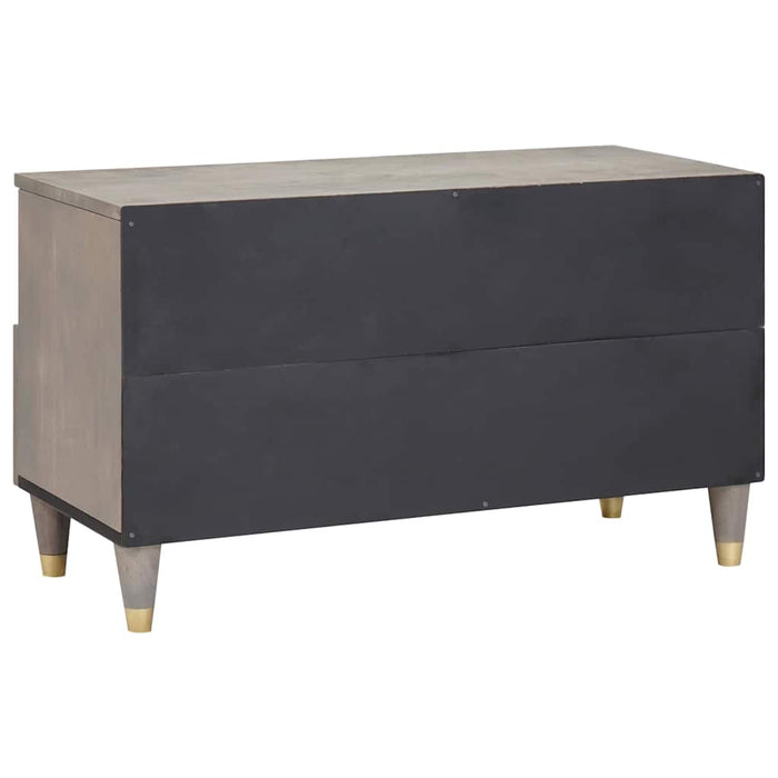 Cabinet TV cu sertar Gri 80 x 33 x 46 cm Lemn de mango solid - WALTI WALTI