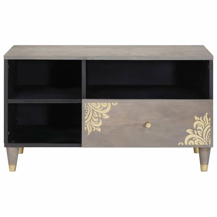Cabinet TV cu sertar Gri 80 x 33 x 46 cm Lemn de mango solid - WALTI WALTI