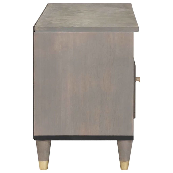 Cabinet TV cu sertar Gri 80 x 33 x 46 cm Lemn de mango solid - WALTI WALTI
