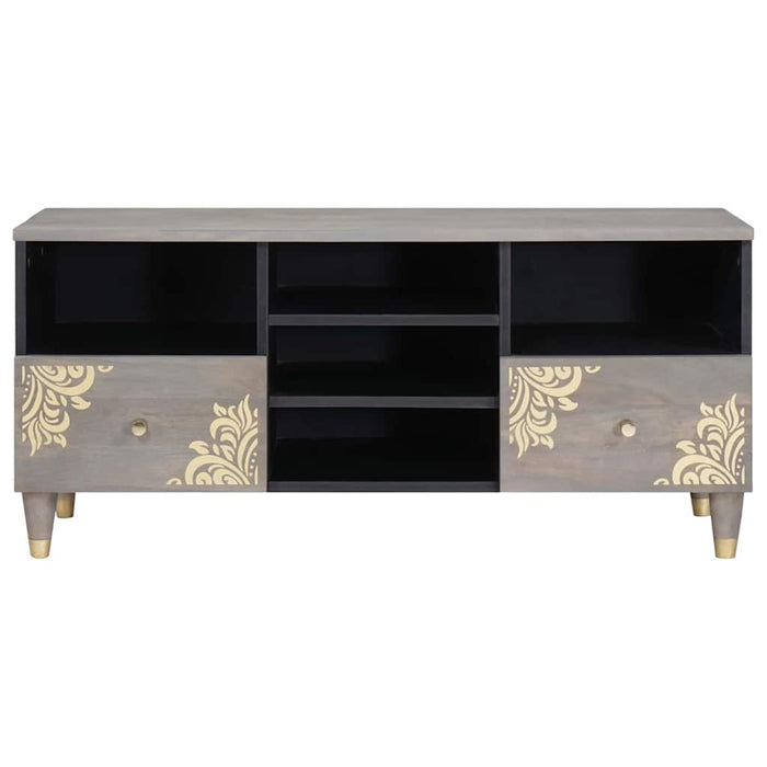 Cabinet TV cu sertar Gri 100 x 33 x 46 cm Lemn de mango solid - WALTI WALTI