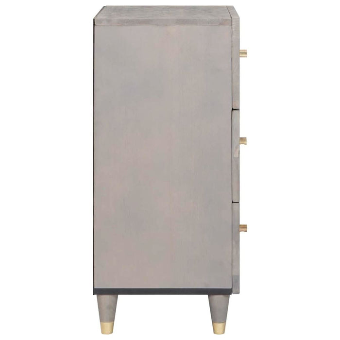 Bufet cu sertar Gri și Aur 40 x 33 x 75 cm Lemn de mango solid - WALTI WALTI