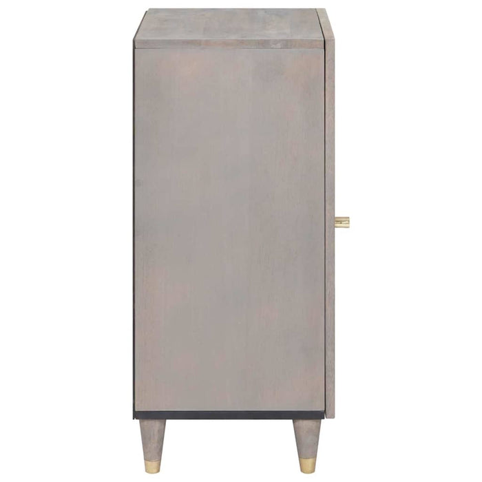 Bufet cu raft Gri și Aur 40 x 33 x 75 cm Lemn de mango solid - WALTI WALTI