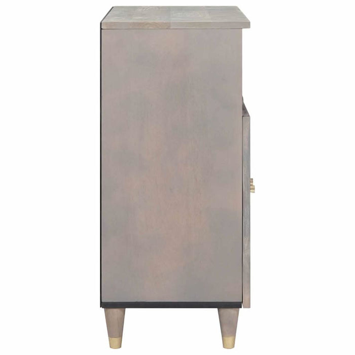 Bufet cu raft Gri și Aur 60 x 33 x 75 cm Lemn de mango solid - WALTI WALTI