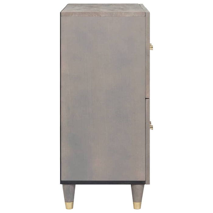 Bufet cu raft Gri și Aur 60 x 33 x 75 cm Lemn de mango solid - WALTI WALTI