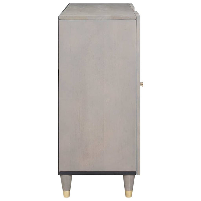 Bufet cu raft Gri și Aur 90 x 33 x 75 cm Lemn de mango solid - WALTI WALTI