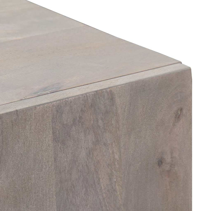 Bufet cu raft Gri și Aur 40 x 33 x 110 cm Lemn de mango solid - WALTI WALTI