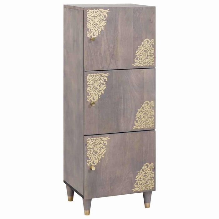 Bufet cu raft Gri și Aur 40 x 33 x 110 cm Lemn de mango solid - WALTI WALTI