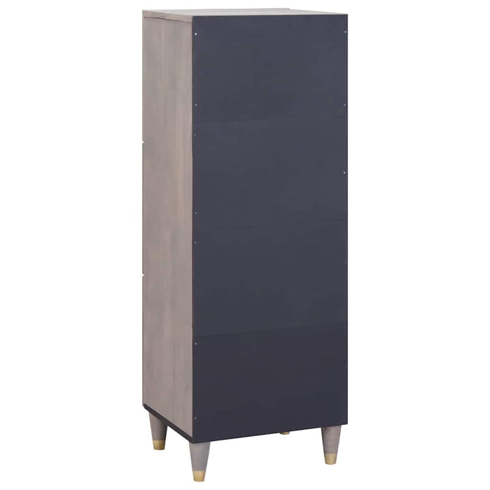 Bufet cu raft Gri și Aur 40 x 33 x 110 cm Lemn de mango solid - WALTI WALTI