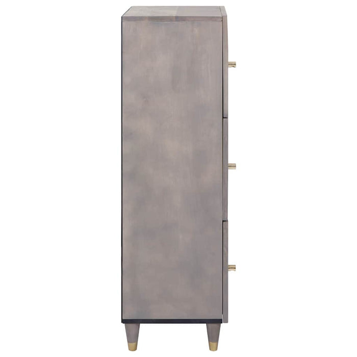 Bufet cu raft Gri și Aur 40 x 33 x 110 cm Lemn de mango solid - WALTI WALTI