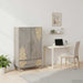 Bufet cu sertar Gri și Aur 60 x 33 x 100 cm Lemn de mango solid - WALTI WALTI