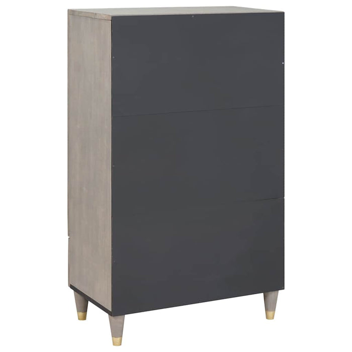 Bufet cu sertar Gri și Aur 60 x 33 x 100 cm Lemn de mango solid - WALTI WALTI