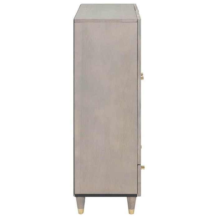 Bufet cu sertar Gri și Aur 60 x 33 x 100 cm Lemn de mango solid - WALTI WALTI