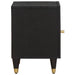 Noptieră cu ușă 2 pcs Negru 40 x 33 x 46 cm Lemn de mango solid - WALTI WALTI