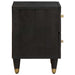 Dulap de noapte 2 pcs Negru 40 x 33 x 46 cm Lemn de mango solid - WALTI WALTI