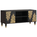 Cabinet TV cu raft Negru 105 x 33 x 46 cm Lemn de mango solid - WALTI WALTI